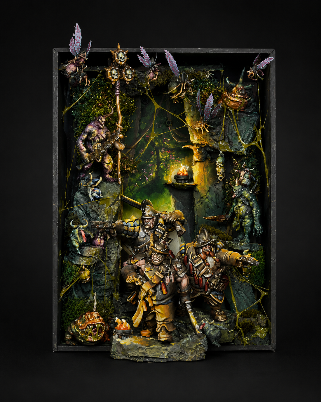 ¨Ogros abriéndose paso contra Nurgle¨ Realizado por @matadero40k.