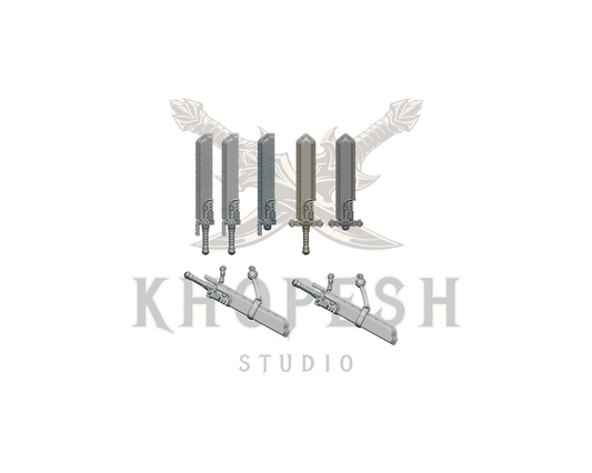 Decoraciones fundas de espada estilo lobo