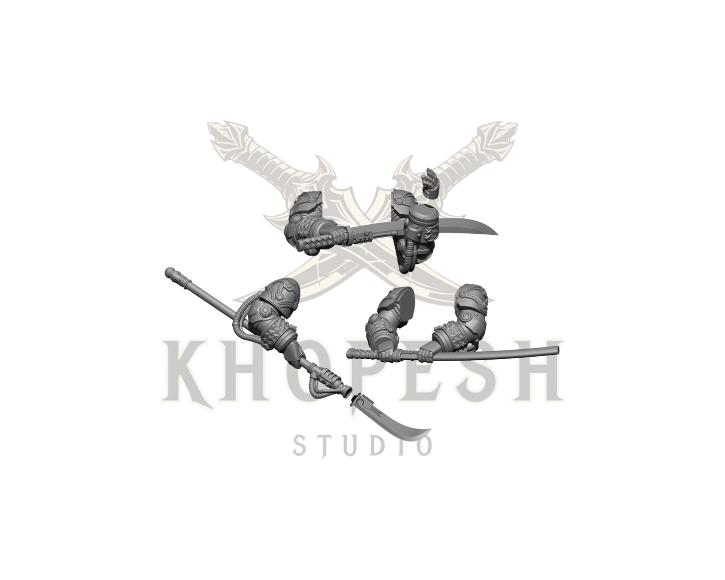 Poses armas pesadas estilo oriental