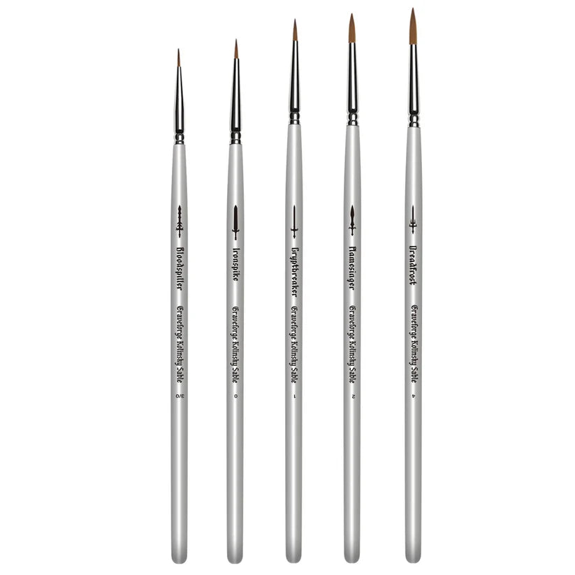 Graveforge The Five Blades – Set de 5 pinceles para pintura de miniaturas (Marta Kolinsky)