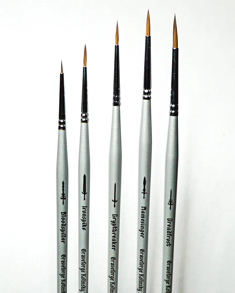 Graveforge The Five Blades – Set de 5 pinceles para pintura de miniaturas (Marta Kolinsky)